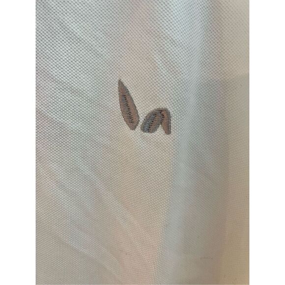 Pride Bunny White Rainbow Trim Polo Shirt sz M NWT LGBTQ - Picture 4 of 8